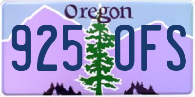 OR license plate 925OFS