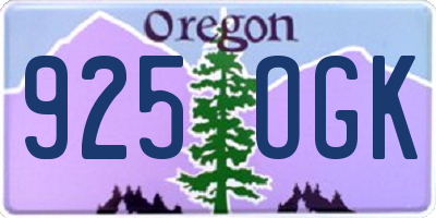OR license plate 925OGK