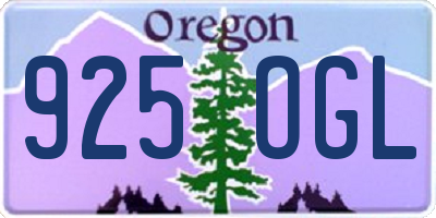 OR license plate 925OGL