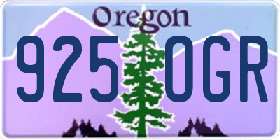 OR license plate 925OGR