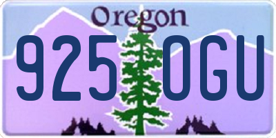 OR license plate 925OGU