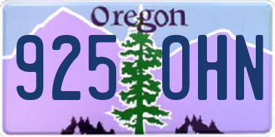 OR license plate 925OHN