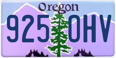 OR license plate 925OHV