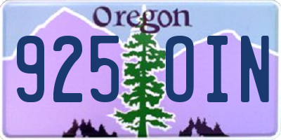 OR license plate 925OIN