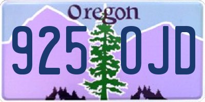 OR license plate 925OJD