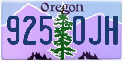OR license plate 925OJH