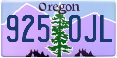 OR license plate 925OJL