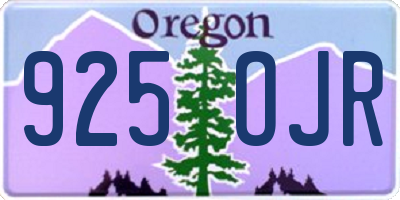 OR license plate 925OJR