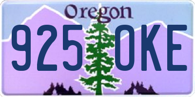 OR license plate 925OKE