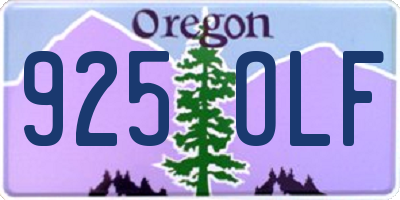 OR license plate 925OLF
