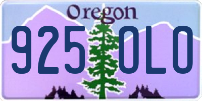 OR license plate 925OLO