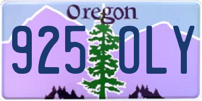 OR license plate 925OLY