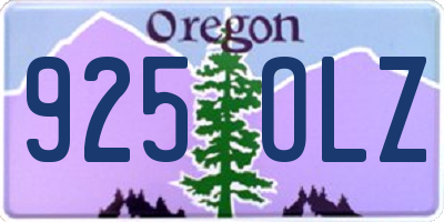 OR license plate 925OLZ