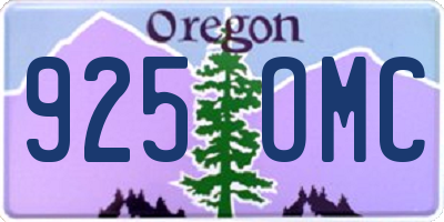 OR license plate 925OMC