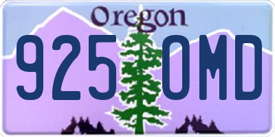 OR license plate 925OMD