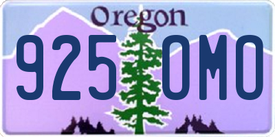 OR license plate 925OMO