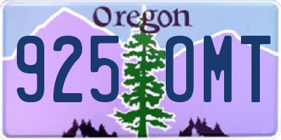 OR license plate 925OMT