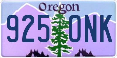 OR license plate 925ONK