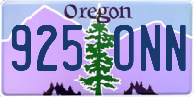 OR license plate 925ONN