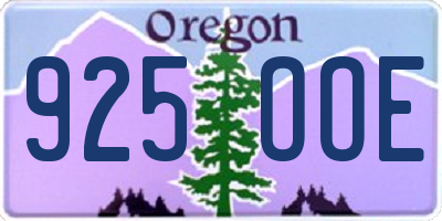 OR license plate 925OOE