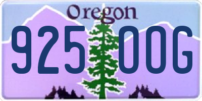 OR license plate 925OOG