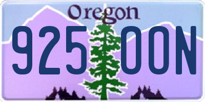 OR license plate 925OON