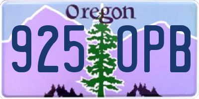 OR license plate 925OPB