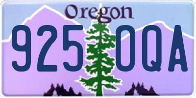 OR license plate 925OQA