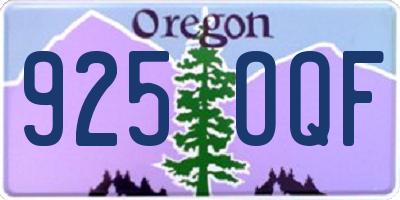 OR license plate 925OQF