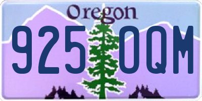 OR license plate 925OQM
