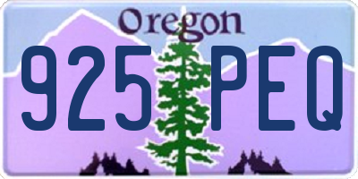 OR license plate 925PEQ