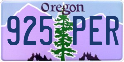 OR license plate 925PER