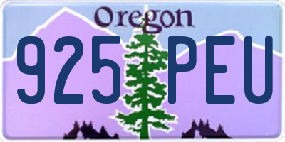 OR license plate 925PEU