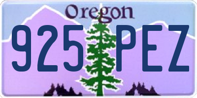 OR license plate 925PEZ