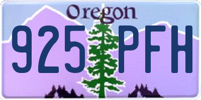 OR license plate 925PFH