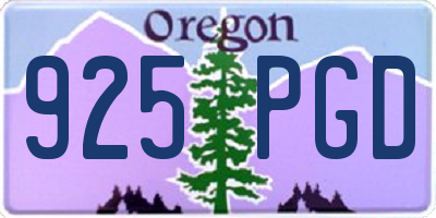OR license plate 925PGD