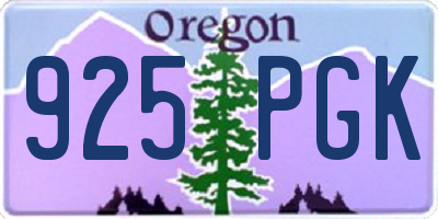 OR license plate 925PGK