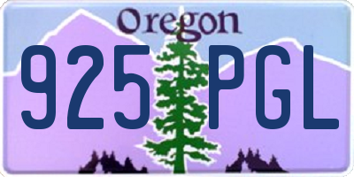 OR license plate 925PGL