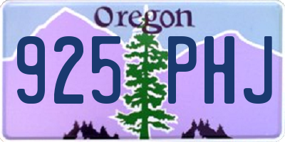 OR license plate 925PHJ