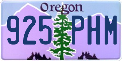 OR license plate 925PHM