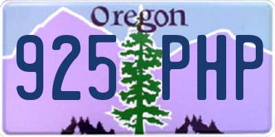 OR license plate 925PHP
