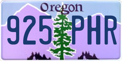 OR license plate 925PHR