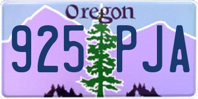 OR license plate 925PJA