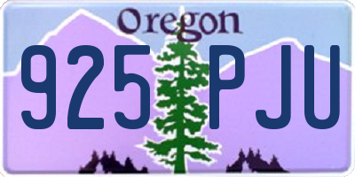 OR license plate 925PJU