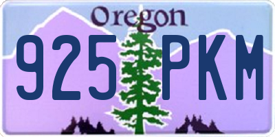 OR license plate 925PKM
