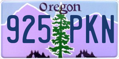 OR license plate 925PKN
