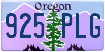 OR license plate 925PLG