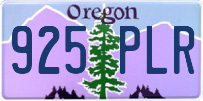 OR license plate 925PLR