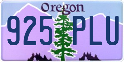 OR license plate 925PLU