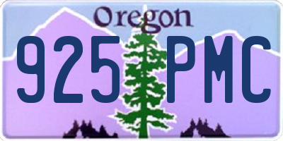 OR license plate 925PMC